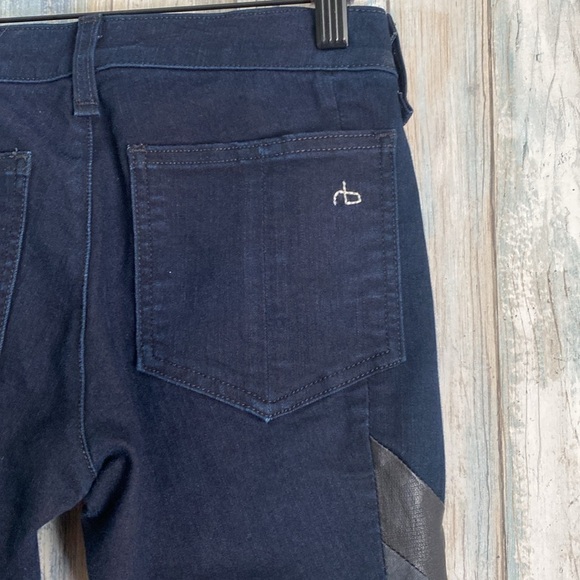Rag & Bone Womens Jeans | Grey Navy Tuxedo Striped Skinny Size 24 - Picture 11 of 13